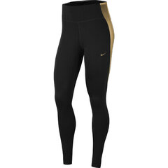 Женские тренировочные брюки Nike W One Tights PP5, черные/золотые цена и информация | Спортивная одежда женская | kaup24.ee