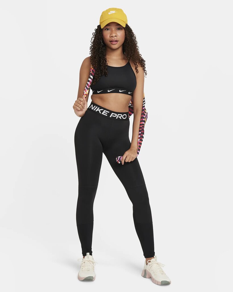 Nike laste treeningretuusid PRO GIRLS TIGHT, must цена и информация | Tüdrukute retuusid, püksid | kaup24.ee