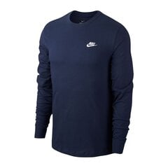 Футболка мужская тренировочная Nike NSW Club Tee-LS, темно-синяя цена и информация | Мужские футболки | kaup24.ee