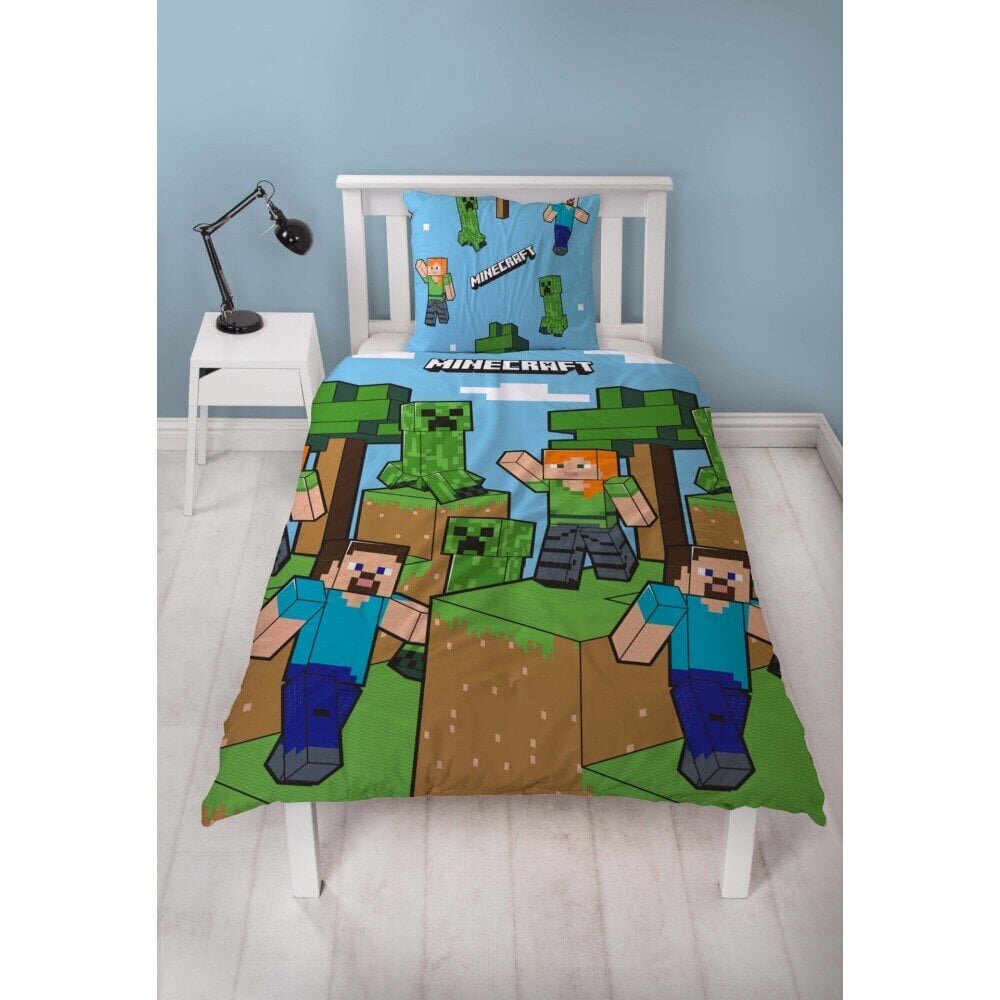 Laste voodipesu komplekt Minecraft, 2 tk (140 x 200 cm) hind ja info | Beebide ja laste voodipesu | kaup24.ee