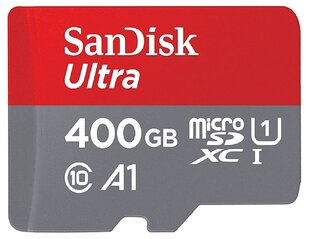 Карта памяти Sandisk 400 ГБ Ultra Android microSDXC + адаптер SD + приложение Memory Zone 100 МБ/с A1 Class 10 UHS-I цена и информация | Карты памяти | kaup24.ee