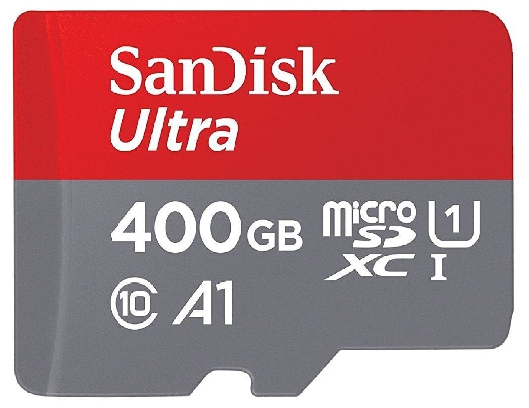 Sandisk 400 GB Ultra Android microSDXC + SD-adapter + mälutsooni rakendus 100 MB/s A1 klass 10 UHS-I цена и информация | Mobiiltelefonide mälukaardid | kaup24.ee