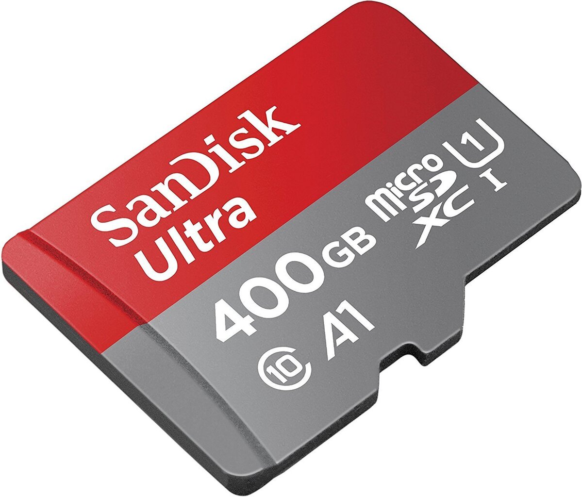 Sandisk 400 GB Ultra Android microSDXC + SD-adapter + mälutsooni rakendus 100 MB/s A1 klass 10 UHS-I hind ja info | Mobiiltelefonide mälukaardid | kaup24.ee