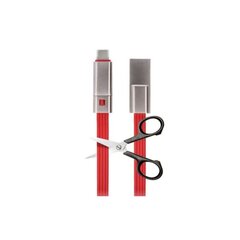 Кабель Forever Cut&Fix USB - USB-C 1,5 м 1,5A, red repairable цена и информация | Кабели для телефонов | kaup24.ee