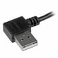 USB-kaabel-Mikro USB Startech USB2AUB2RA1M  Must цена и информация | Mobiiltelefonide kaablid | kaup24.ee