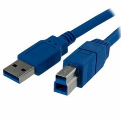 USB A - USB B Kaabel Startech USB3SAB1M  Sinine hind ja info | Mobiiltelefonide kaablid | kaup24.ee