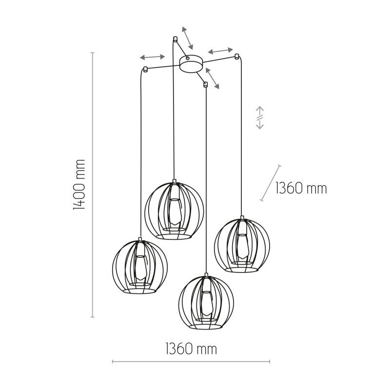 Rippvalgusti TK Lighting Jaula 6252 цена и информация | Rippvalgustid | kaup24.ee