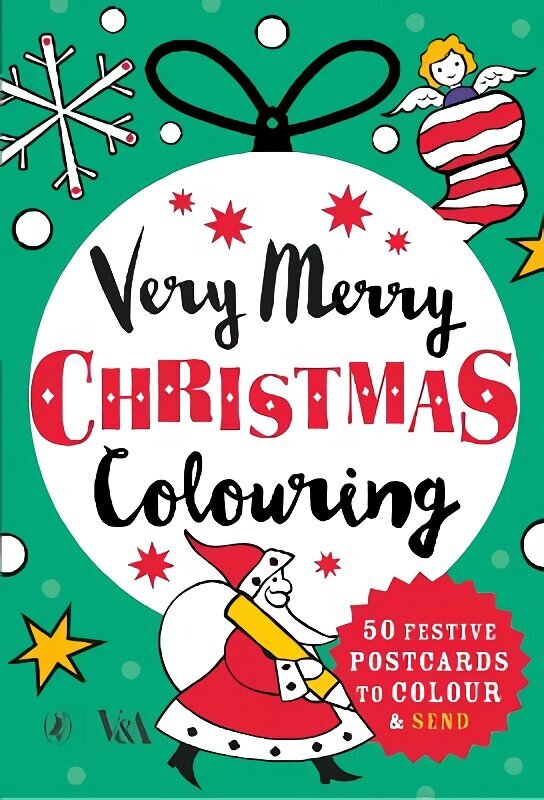 Very Merry Christmas Colouring: 50 Festive Postcards to Colour and Send цена и информация | Väikelaste raamatud | kaup24.ee
