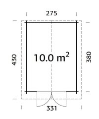 Aiamaja Lotta 10,0 m² hind ja info | Kuurid ja aiamajad | kaup24.ee