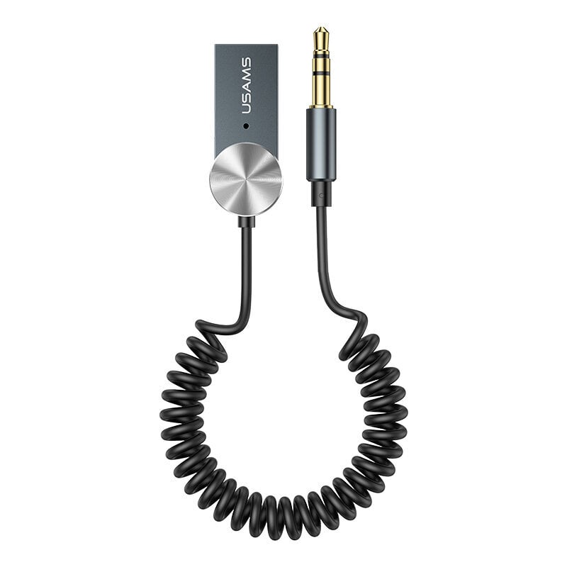 Heliadapter Usams SJ464 AUX(3,5) – Bluetooth 5.0, must hind ja info | Käed-vabad seadmed | kaup24.ee