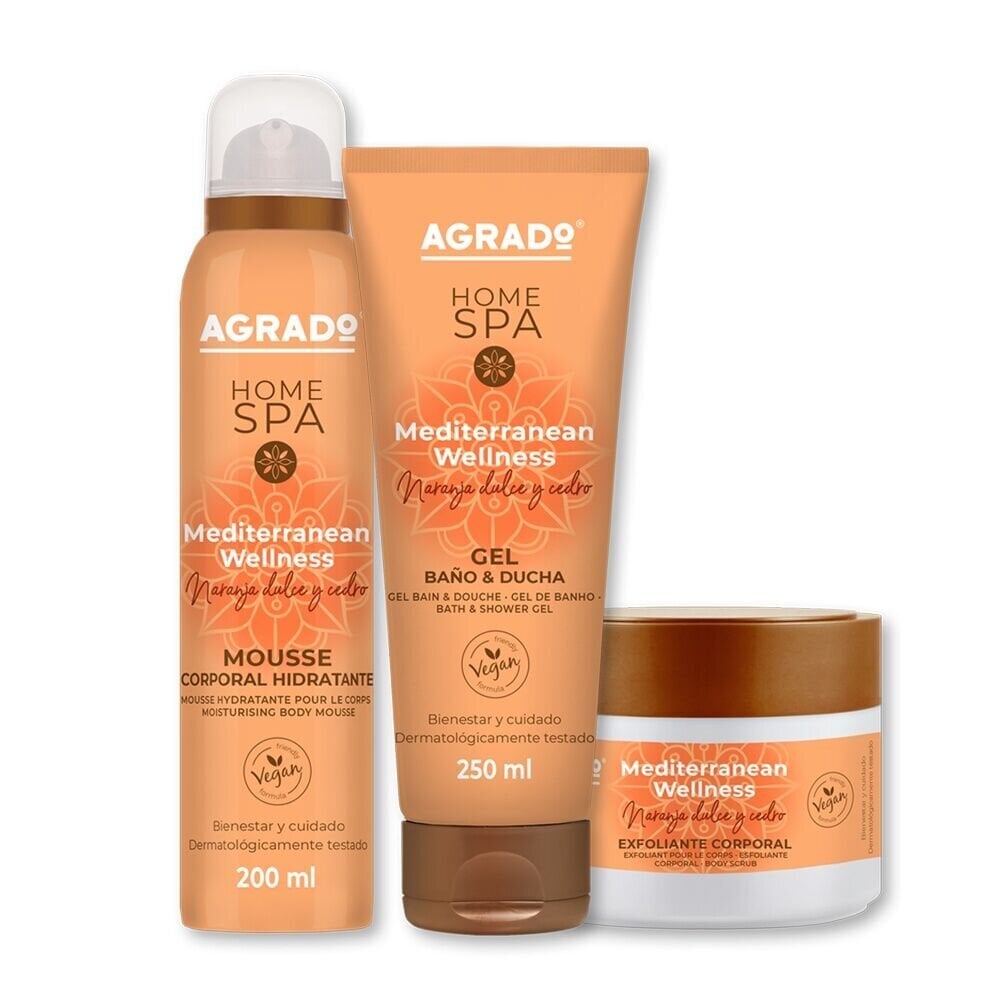 Hügieenikomplekt Agrado Home Spa Mediterranean Wellness (3 pcs) цена и информация | Dušigeelid, õlid | kaup24.ee