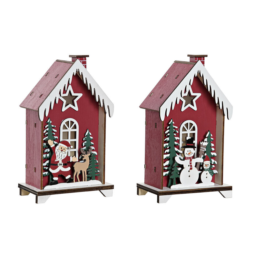 Jõulukaunistused DKD Home Decor Puit (2 tk.) (9.5 x 5.5 x 16 cm) hind ja info | Jõulukaunistused | kaup24.ee
