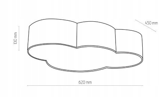 Laevalgusti TK Lighting Cloud pastelne sinine 6071 цена и информация | Laelambid | kaup24.ee