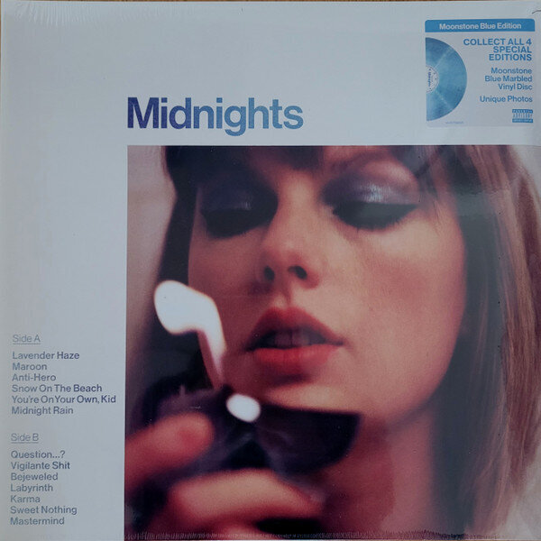 Vinüülplaat (LP) TAYLOR SWIFT "Midnights" Moonstone Blue Marbled Vinyl цена и информация | Vinüülplaadid, CD, DVD | kaup24.ee