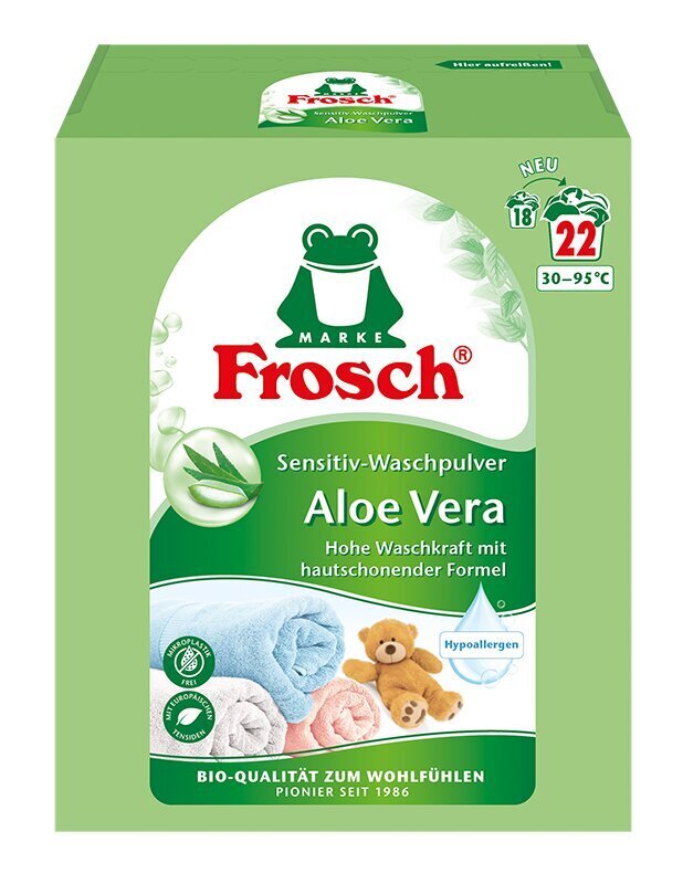 Frosch pesupulber Aloe Vera tundlikule nahale 1,45 kg hind ja info | Pesuvahendid | kaup24.ee