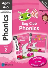 Bug Club Phonics Learn at Home Pack 2, Phonics Sets 4-6 for ages 4-5 (Six   stories plus Parent Guide plus Activity Book) цена и информация | Книги для подростков и молодежи | kaup24.ee