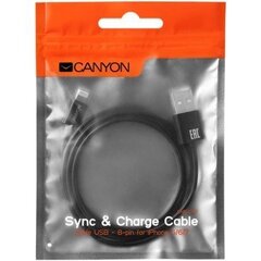 CANYON CFI-1 Lightning USB Cable for Apple - 1m hind ja info | Mobiiltelefonide kaablid | kaup24.ee