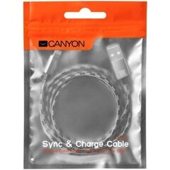 Canyon CFI-3 Lightning USB Cable for Apple - 1m, Dark Grey hind ja info | Mobiiltelefonide kaablid | kaup24.ee