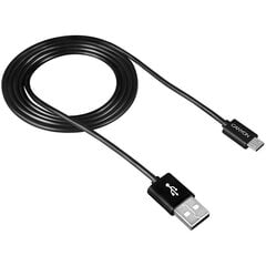 Canyon CNE-USBM1B, USB 2.0 / micro USB, 1 m, чёрный цена и информация | Кабели для телефонов | kaup24.ee