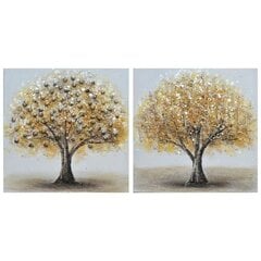 Maal DKD Home Decor puu (40 x 2.5 x 40 cm) (2 pcs) hind ja info | Seinapildid | kaup24.ee