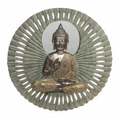 Seinakaunistus DKD Home Decor peegel beež buddha vaik hele vask (59 x 5 x 59 cm) hind ja info | Sisustuselemendid | kaup24.ee