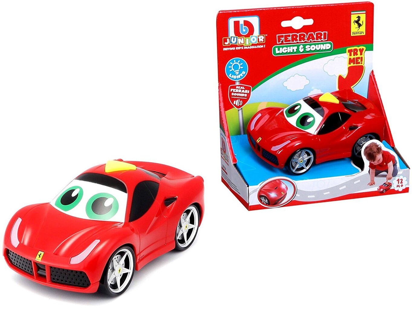 BB JUNIOR mänguauto Ferrari Light & Sound hind ja info | Imikute mänguasjad | kaup24.ee