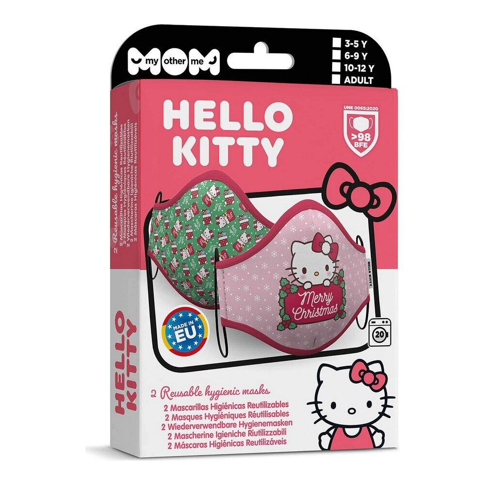 Hügieeniline näomask My Other Me Hello Kitty Roosa Laste (2 uds) (3-5 years) цена и информация | Esmaabi | kaup24.ee