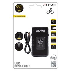 Laetav jalgrattavalgusti Entac 8W USB 550Lm hind ja info | Jalgratta tuled ja helkurid | kaup24.ee