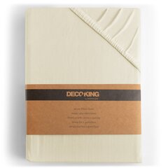 DecoKing jersey Amber Beige простынь с резинкой,180x200 или 200x200 cм цена и информация | Простыни | kaup24.ee