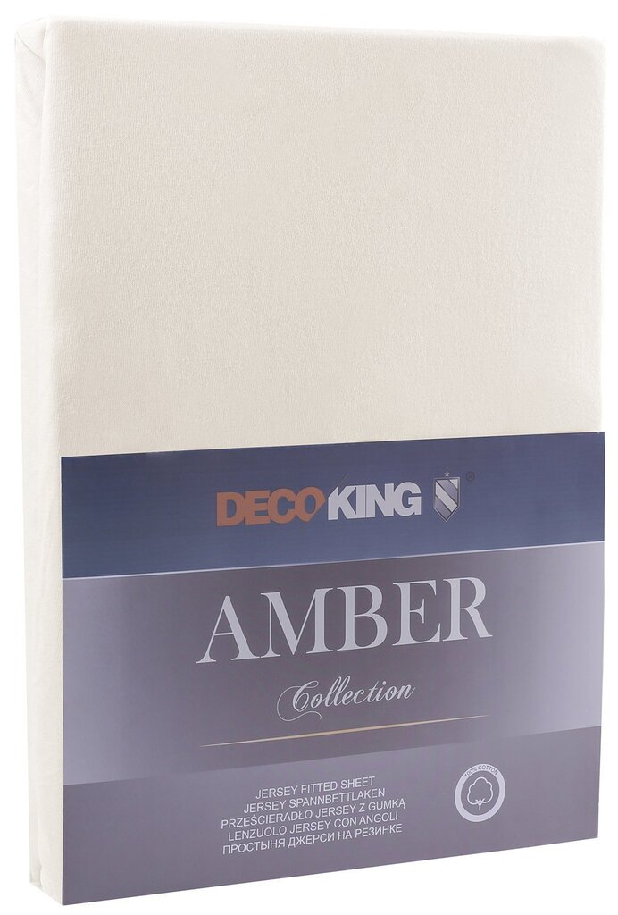 Kummiga voodilina DecoKing Jersey Amber Beige цена и информация | Voodilinad | kaup24.ee