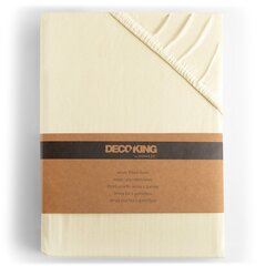 DecoKing jersey Amber Cream простынь на резинке, 240x200 см цена и информация | Сетки для кроватей | kaup24.ee