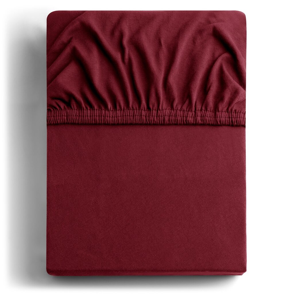 Kummiga voodilina DecoKing jersey Amber Maroon, 90x200 cm цена и информация | Voodilinad | kaup24.ee