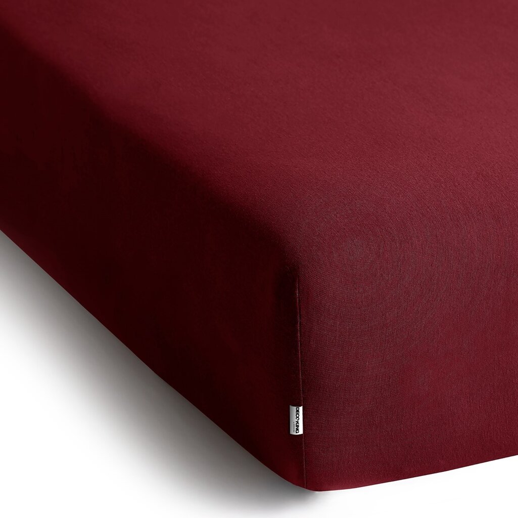 Kummiga voodilina DecoKing jersey Amber Maroon, 90x200 cm цена и информация | Voodilinad | kaup24.ee