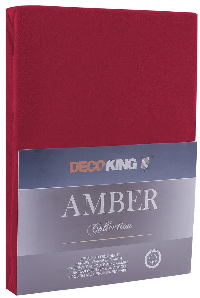 Kummiga voodilina DecoKing jersey Amber Maroon, 240x200 cm цена и информация | Voodilinad | kaup24.ee