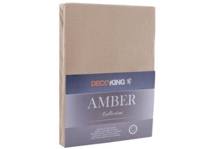 Хлопковая простыня AMBER CAPPUCCINO 140-160x200 + 30 см цена и информация | Простыни | kaup24.ee