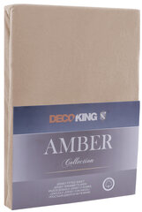 DecoKing jersey Amber Cappuccino простынь на резинке, 240x200 см цена и информация | Простыни | kaup24.ee