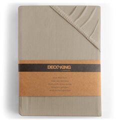 DecoKing jersey Amber Cappuccino простынь на резинке, 240x200 см цена и информация | Простыни | kaup24.ee