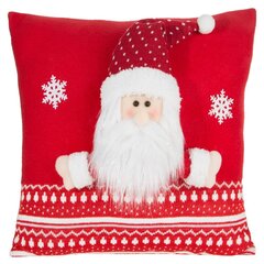 Jõuluteemaline dekoratiivne padjakate Santa hind ja info | Dekoratiivpadjad ja padjakatted | kaup24.ee