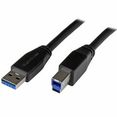 USB A - USB B Kaabel Startech USB3SAB5M  Must цена и информация | Кабели для телефонов | kaup24.ee