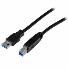 USB A - USB B Kaabel Startech USB3CAB1M  Must hind ja info | Mobiiltelefonide kaablid | kaup24.ee