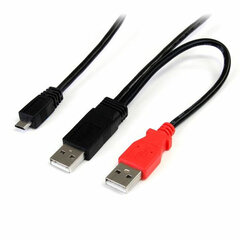 USB A - USB B Kaabel Startech USB2HAUBY3   Must hind ja info | Mobiiltelefonide kaablid | kaup24.ee