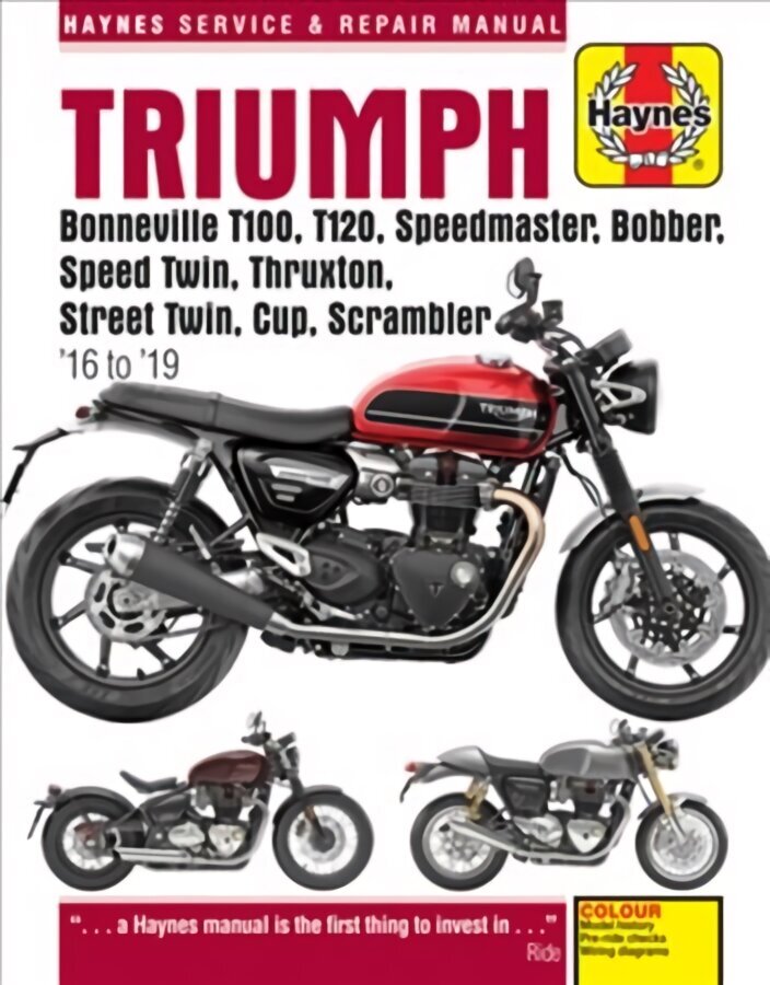 Triumph Bonneville T100, T120, Speedmaster, Bobber, Speed Twin, Thruxton, Street Twin, Cup, Scrambler (16 to 19): 16 to 19 hind ja info | Reisiraamatud, reisijuhid | kaup24.ee