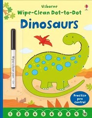 Wipe-clean Dot-to-dot Dinosaurs цена и информация | Книги для малышей | kaup24.ee