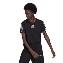 Naiste treeningsärk Adidas W TC Cro T, must hind ja info | Naiste spordiriided | kaup24.ee