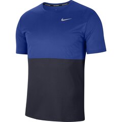 Meeste treeningsärk Nike M NK DF Run Top SS, sinine/must цена и информация | Мужские футболки | kaup24.ee
