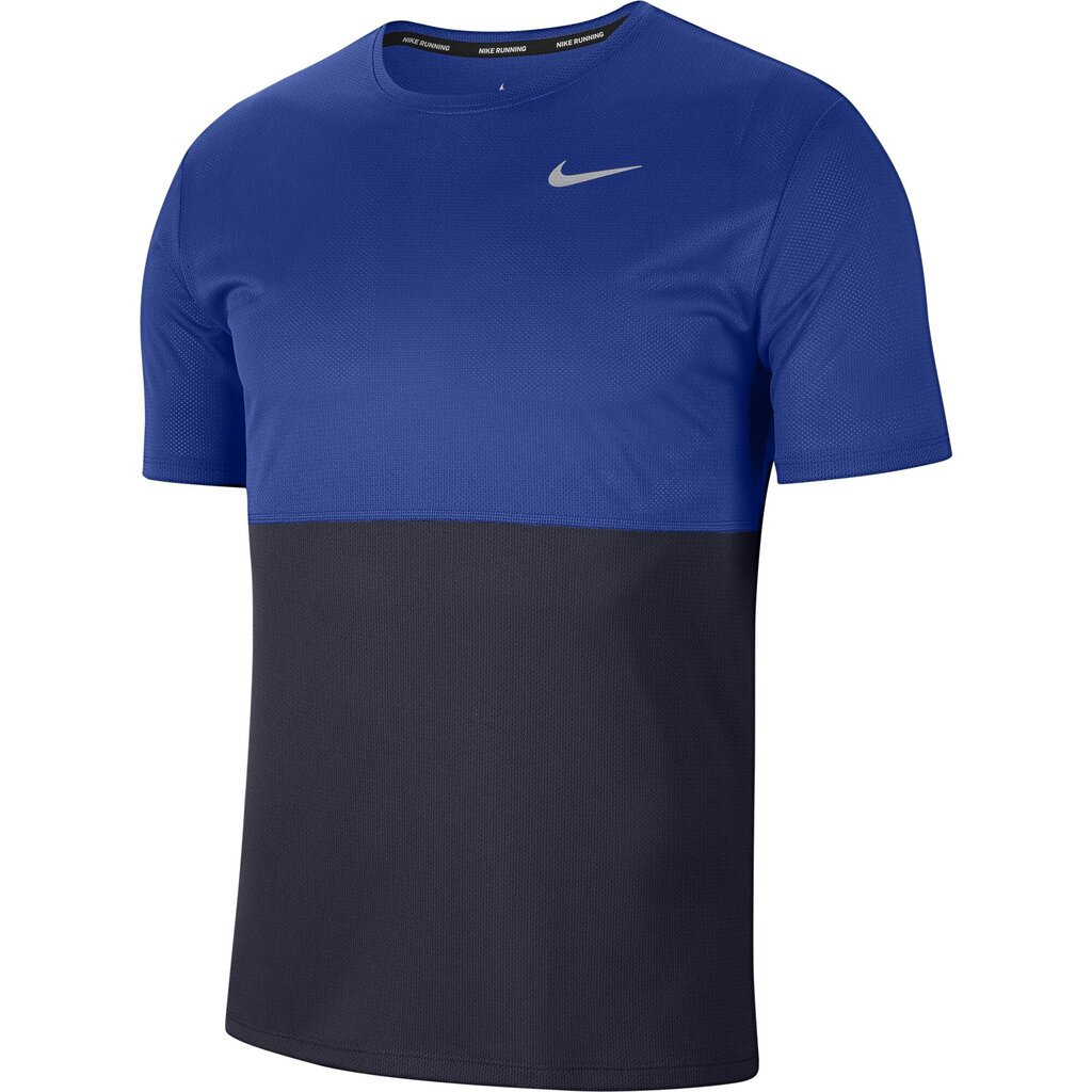 Meeste treeningsärk Nike M NK DF Run Top SS, sinine/must цена и информация | Meeste T-särgid | kaup24.ee