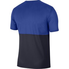 Meeste treeningsärk Nike M NK DF Run Top SS, sinine/must цена и информация | Мужские футболки | kaup24.ee