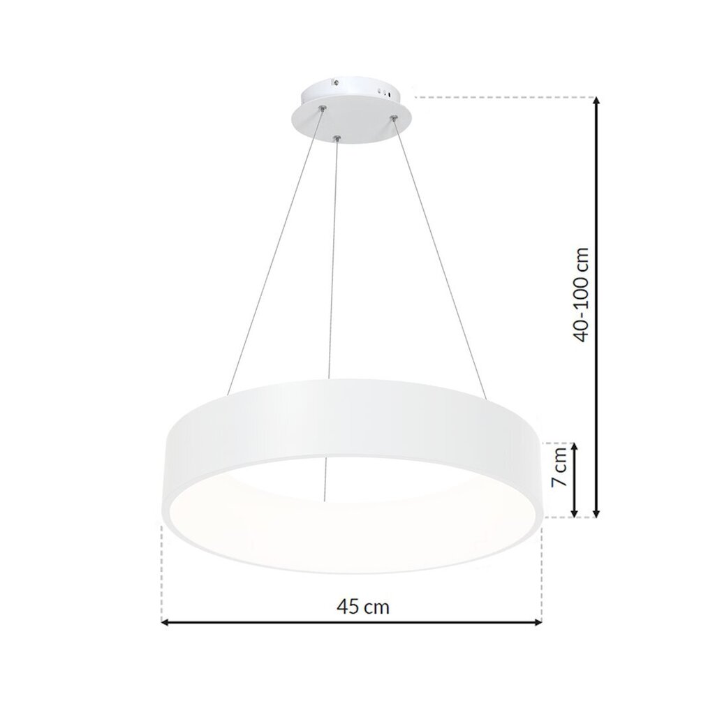 Rippvalgusti Milagro OHIO WHITE 24W LED цена и информация | Rippvalgustid | kaup24.ee