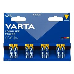 VARTA LONGLIFE Батарейки питания AAA блистер 8 (DE) цена и информация | Батареи | kaup24.ee