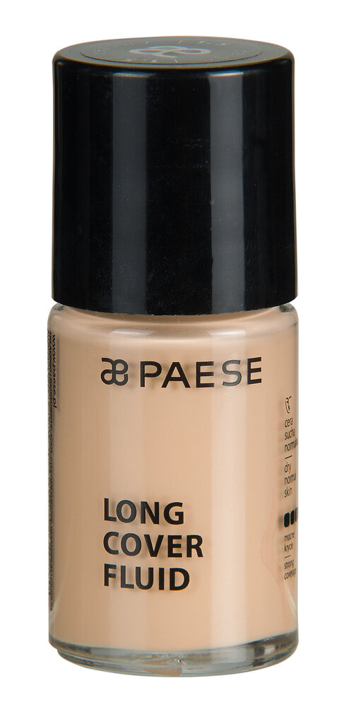 Jumestuskreem Paese Long Cover Fluid, 30 ml, C1,5 Beige hind ja info | Jumestuskreemid, puudrid | kaup24.ee